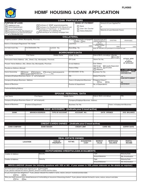 pag ibig loan form pdf.